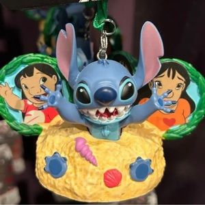 Disney Lilo & Stitch Mickey Ear Hat Ornament NWT Holiday Nani Jumba